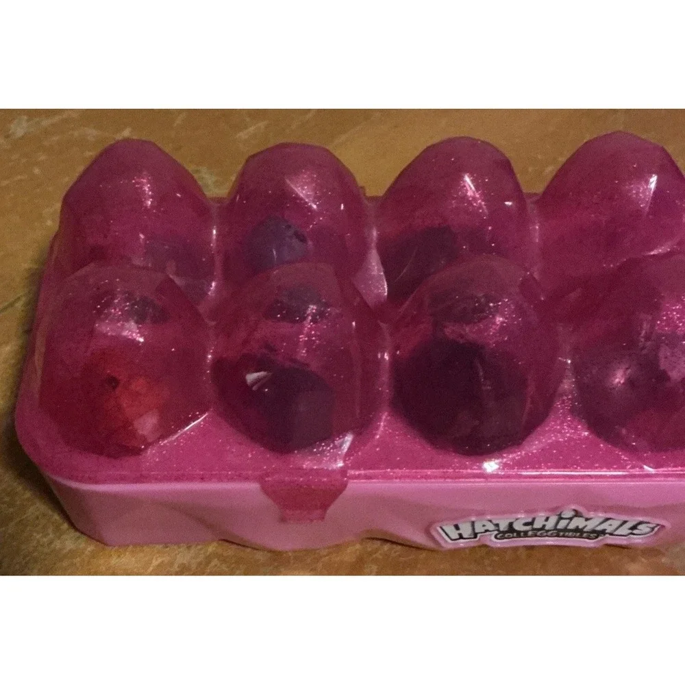 Hatchimals Colleggtibles 12 Pack Egg Carton Case Pink Sparkle With 12 Hatchimals